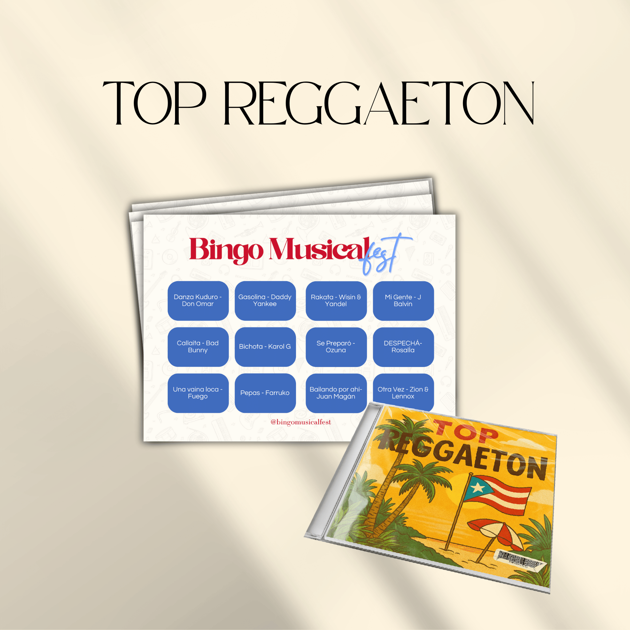 BINGO MUSICAL Top reggaeton