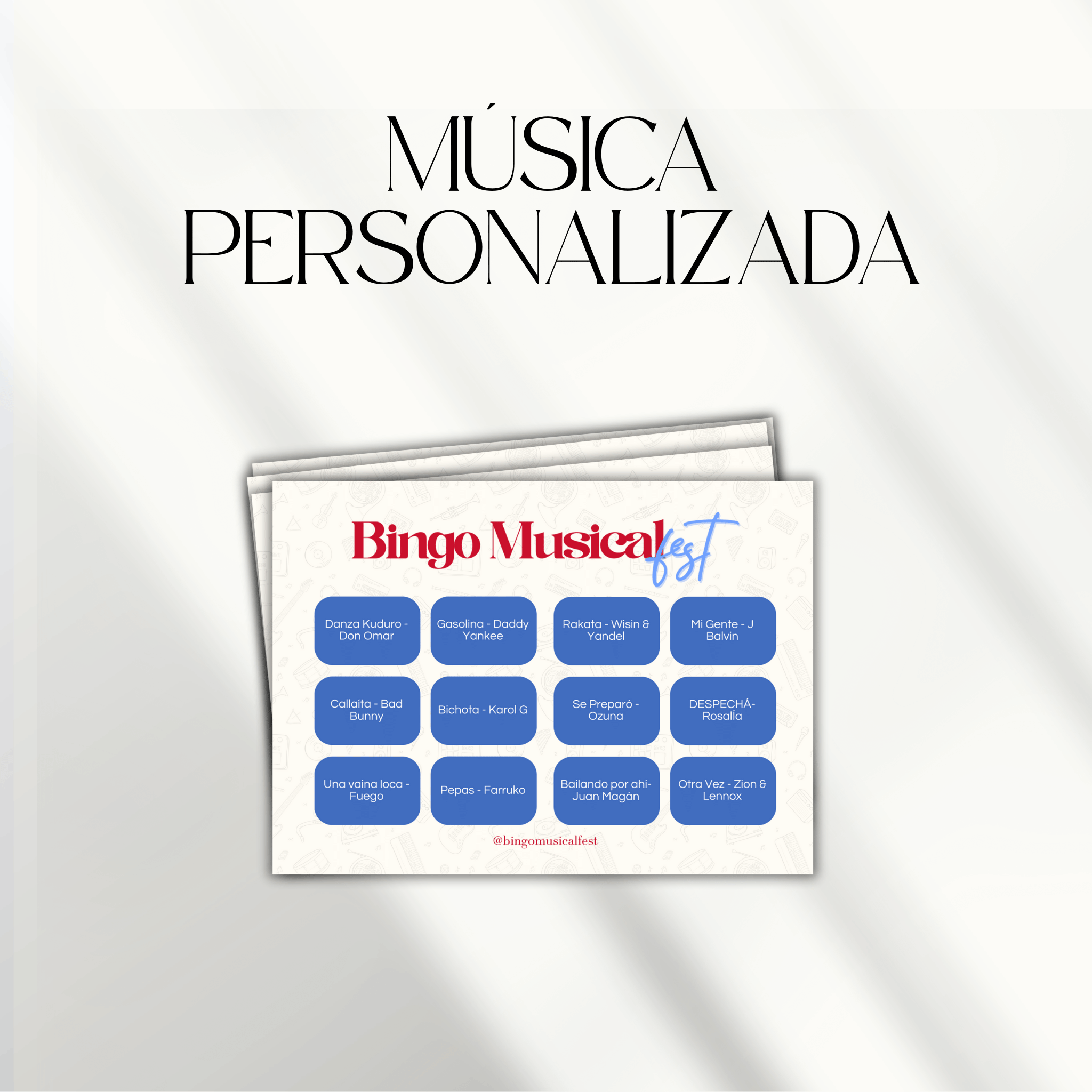 BINGO MUSICAL Música Personalizada